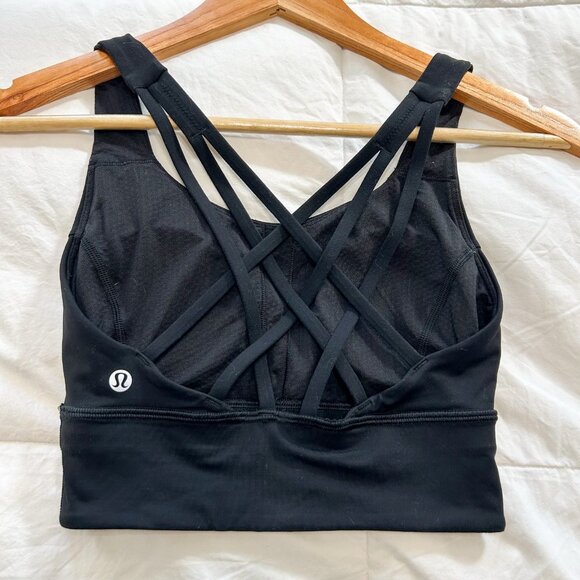 Lululemon Free To Be Elevated Sports Bra Black Size 2 Padded Criss Cross Back - Picture 3 of 4